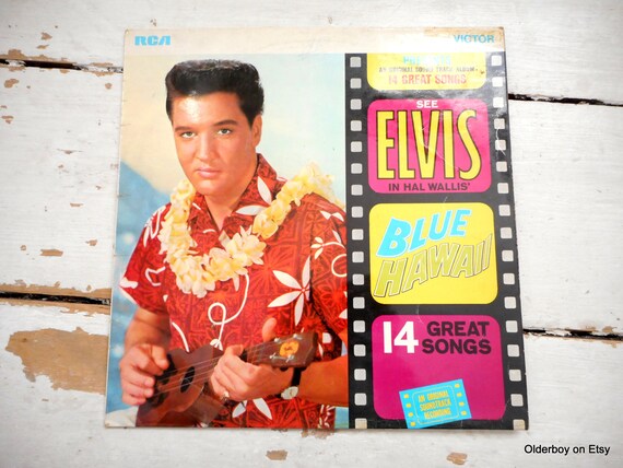 Vintage Elvis Presley Book & 'blue Hawaii' LP Vinyl Set - Etsy