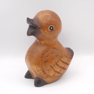 Wooden duck vintage figurine single or pair / paperweight duck home decor collectible O11/1626