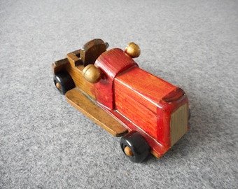 Vintage Wooden Toy Car: Collectible Limousine Model