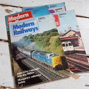 5 x 1975-79 MODERN RAILWAYs rivista treno giornale ferroviario rivista ferroviaria rivista ferroviaria da collezione sz/1026