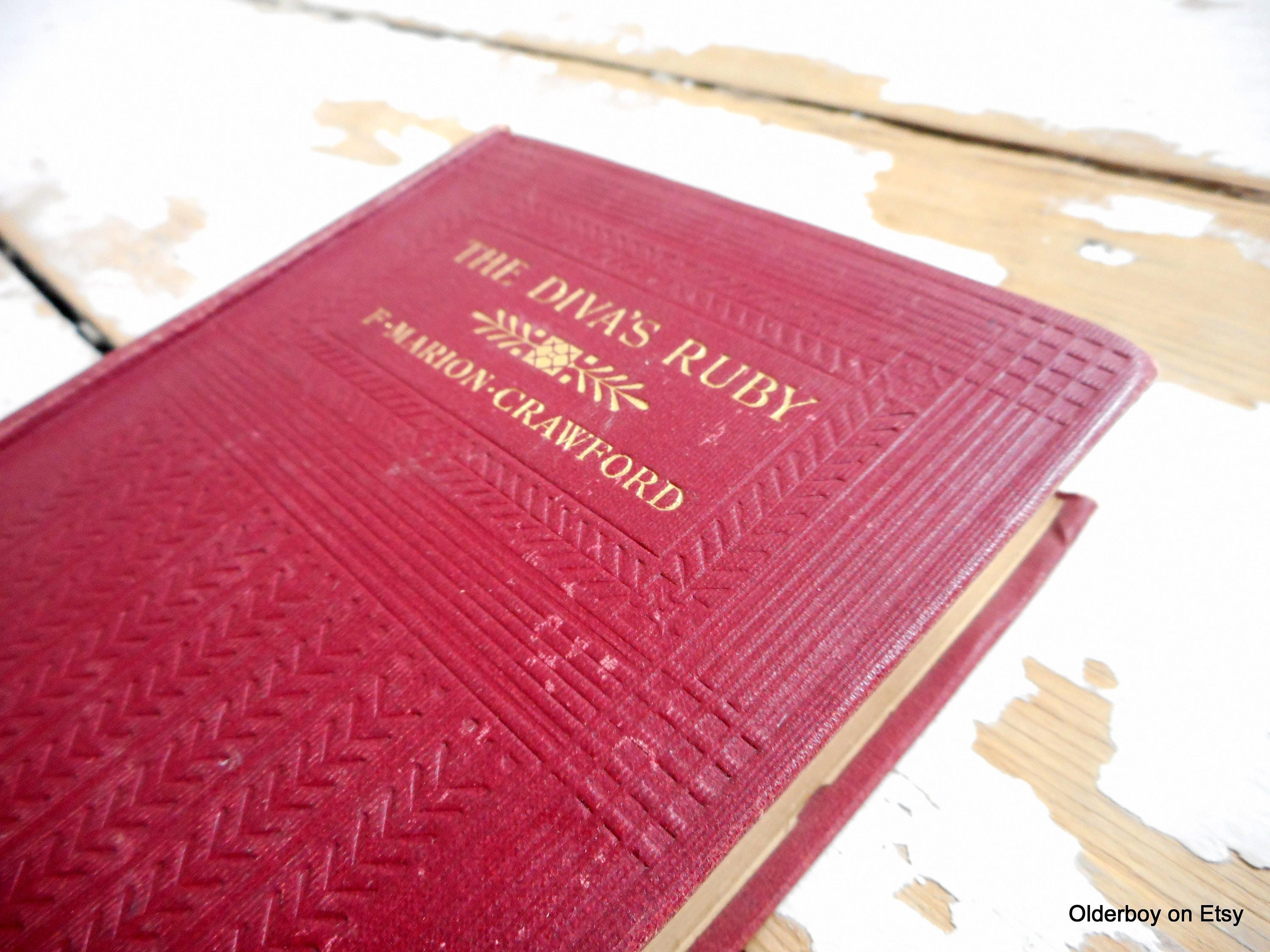 Collectible Book 1908 THE DIVA S RUBY by F.marion Crawford Early first Edition Macmillan London by Crawford Sz 1220 Etsy Canada