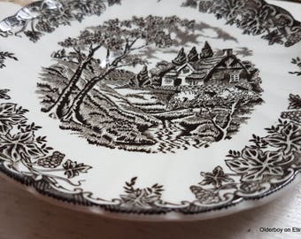 Small porcelain plate House motif Myott The Brook England Fine Staffordshire Ware porcelain dish collectible porcelain wedding gift T15/1075