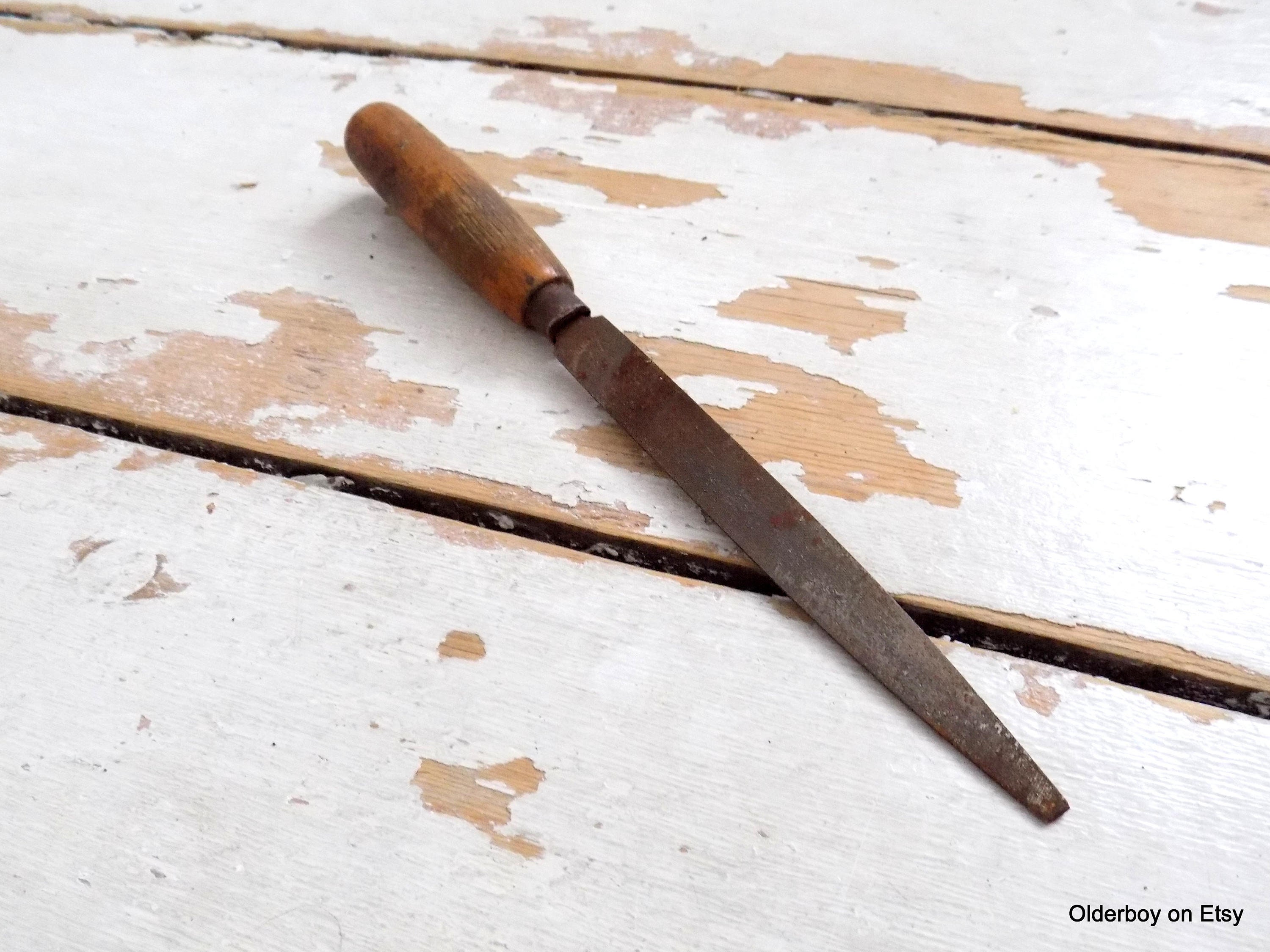 Wooden tool  FILE Wiltshire Australia 24 cm metal  rusty file collectible file old file retro file decorative file I06/1146