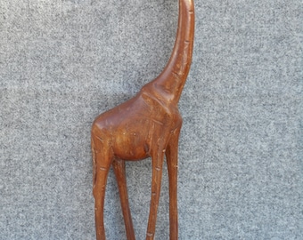 Reserved for NICO Wooden Giraffe vintage  31 cm 12 &quot; sculpture figurine I06/1990