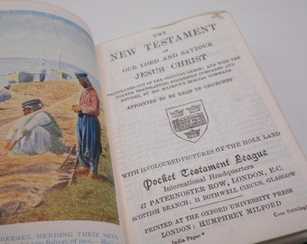Die Tasche neues Testament c. 1910er Jahre vintage kleine Sammlerbibel D10/2006