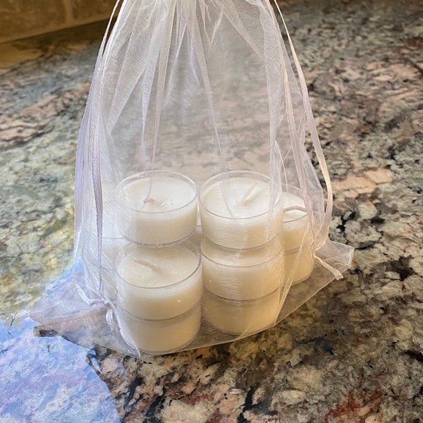 Hand Poured Tea Lights / 100% Soy Wax / Tea Light / Variety Pack / Essential Oil /Mystery Bag/Pack of 10