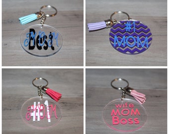 Mother's Day keychain, Acrylic keychain, Clear Acrylic Keychain, #1 Mom keychain,Best mom Keychain, mother's day gift,mother's day surprise,