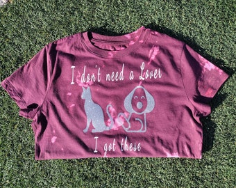 Tye Dye Shirt. Costumized Tye Dye Shirt. Handmade Tye Dye Short Sleeve Shirt. Lady Tye Dye Shirt. Pet lover Tye Dye Shirt.