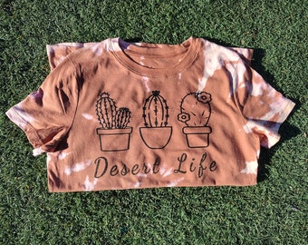 Tye Dye Shirt. Costumized Tye Dye Shirt. Handmade Tye Dye Short Sleeve Shirt. Lady Tye Dye Shirt. Desert Life Tye Dye Shirt.