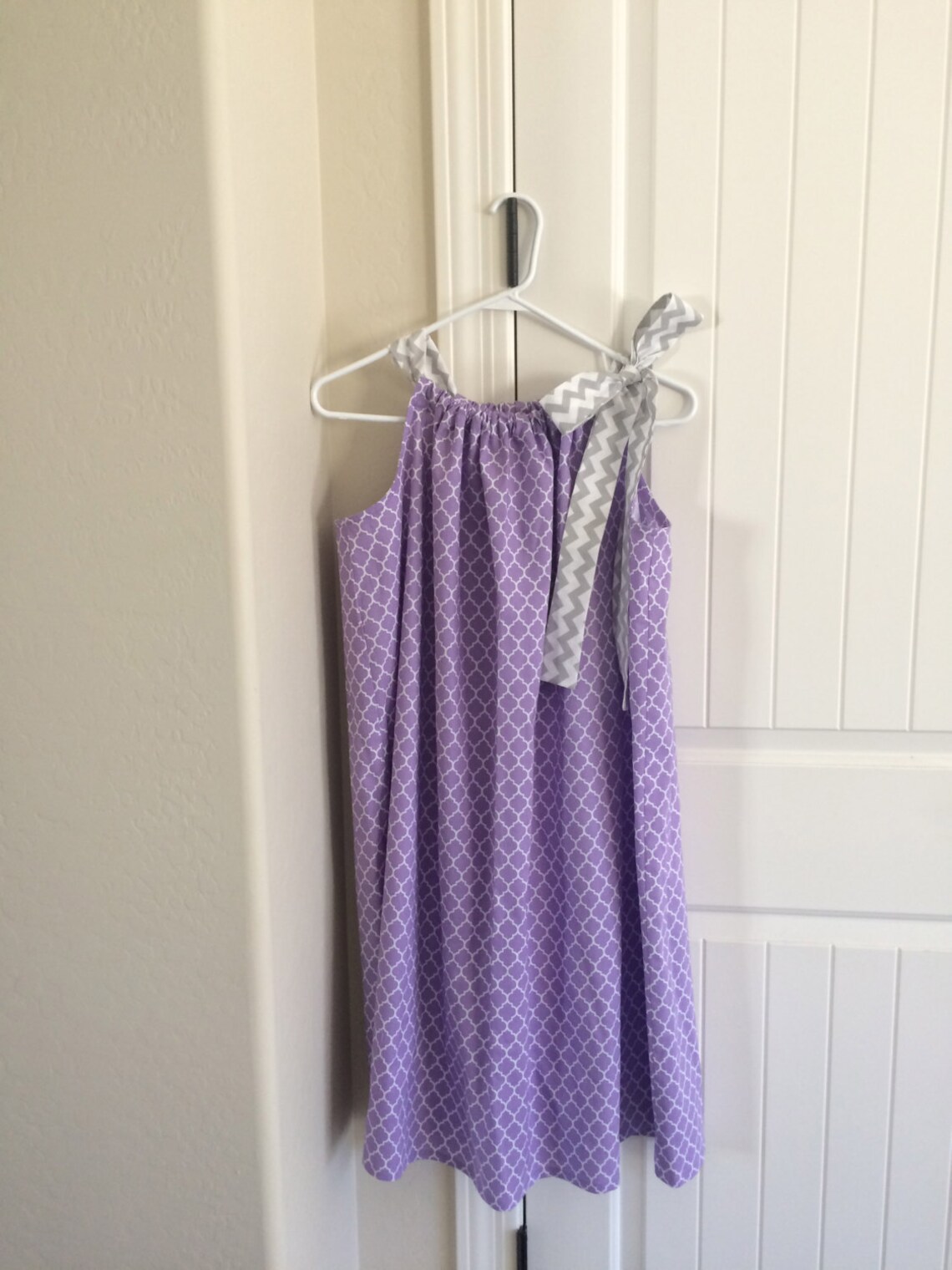 Soft purple hospital gown with coordinating grey and white Etsy