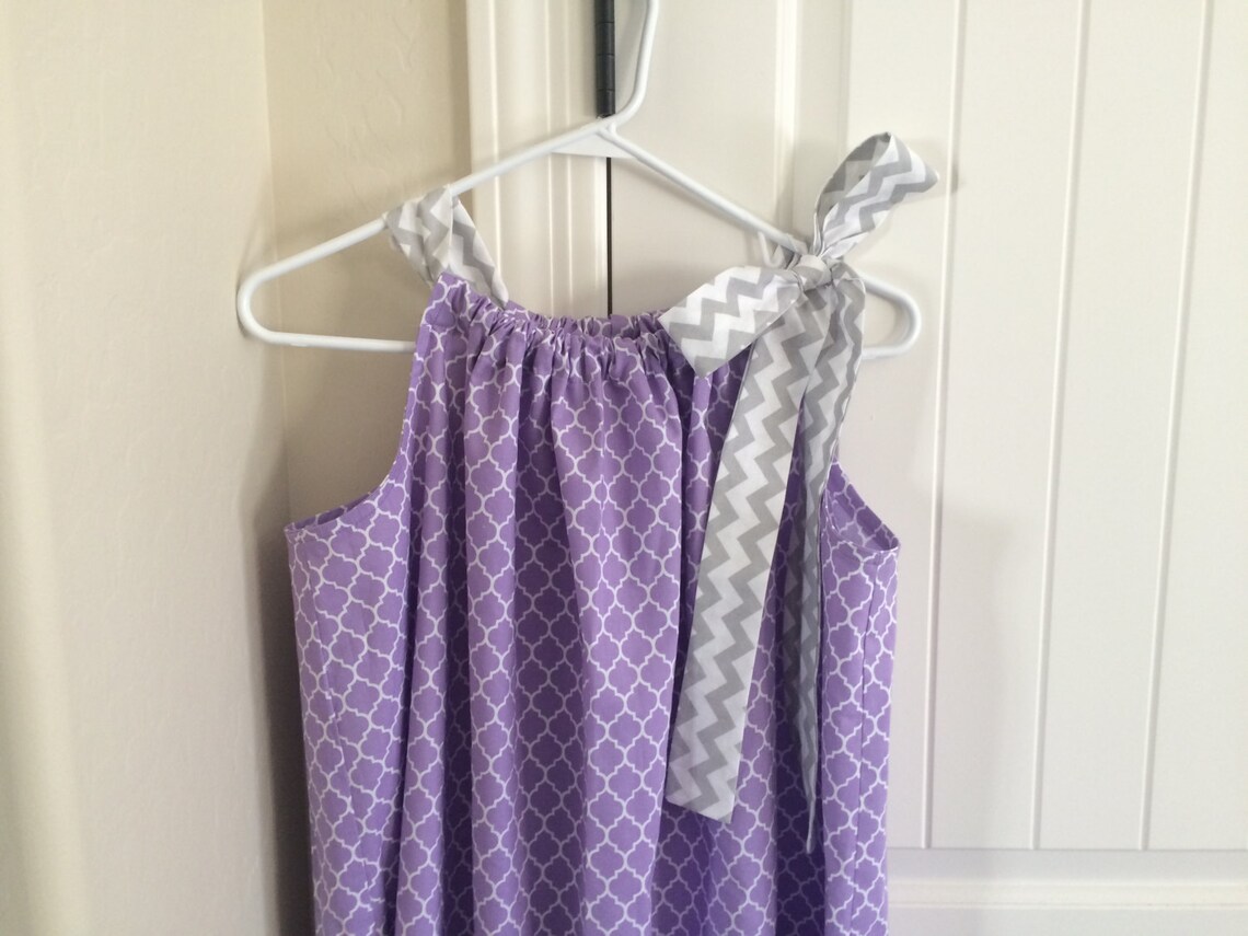 Soft purple hospital gown with coordinating grey and white Etsy