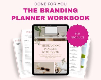 The branding planner workbook |  Editable brand planner  |  business brand planner, PLR branding planner | PLR planner | Done For You