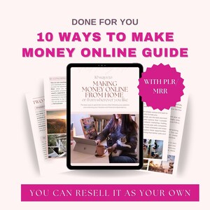 自宅やどこからでもオンラインでお金を稼ぐ 10 の方法 | Plr を使用 | あなたのために作成された製品 | DFY | 再販可能 |