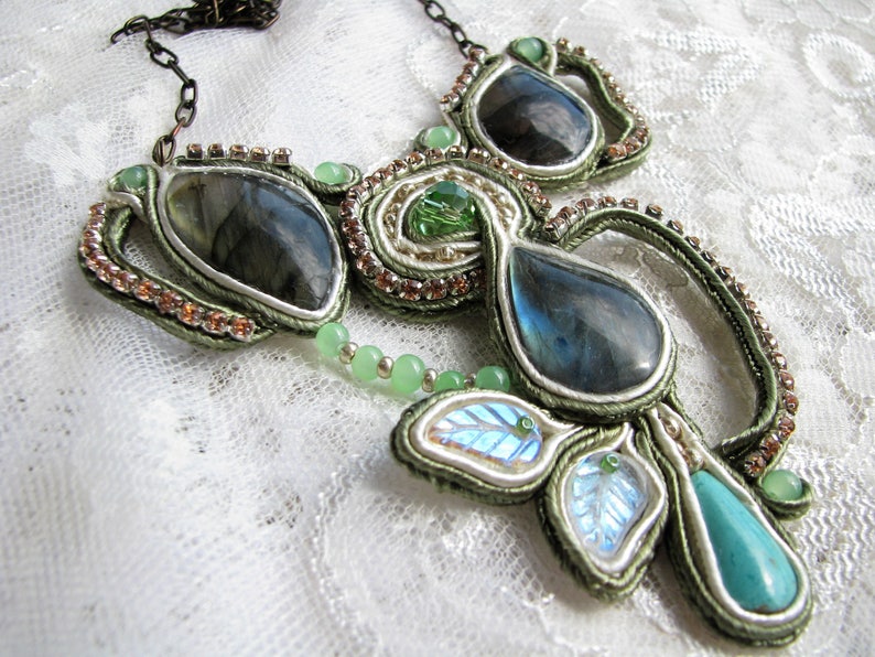 Labradorite necklace Gemstone green necklace Anniversary gift Birth Gemstone jewelry Xmas gift