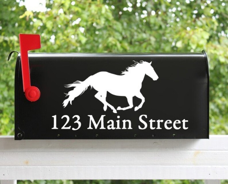 Equestrian Mailbox Decal Horse Custom Vinyl Mailbox Decal Etsy
