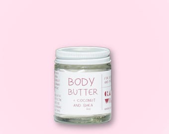Organic Body Butter: Coconut & Shea, On-The-Go Size