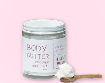 Organic Shea Body Butter: Lavender Citrus, Full Body Moisturizer (6 oz)