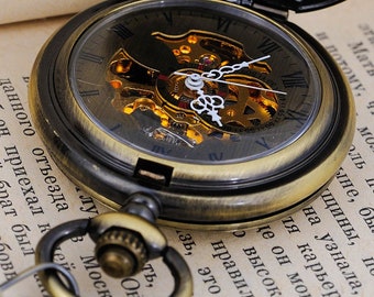 Orologio da tasca, Orologio da uomo, Orologio inciso, Regali personalizzati, Regali per il fidanzato, Regali di anniversario per il fidanzato, Primo anniversario