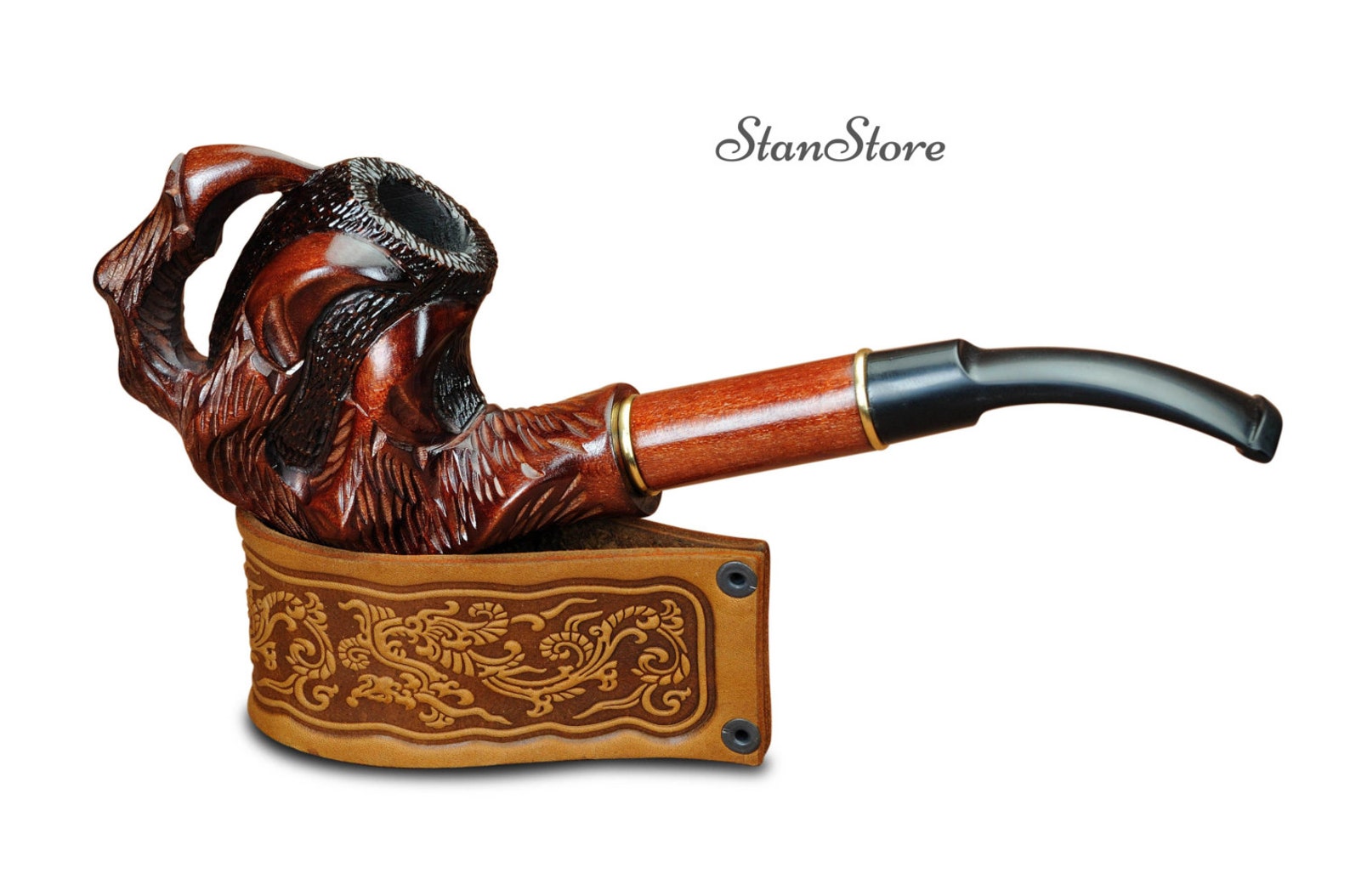 GENUINE LEATHER Pipe Stand for Smoking Pipe Pipe Holder Etsy