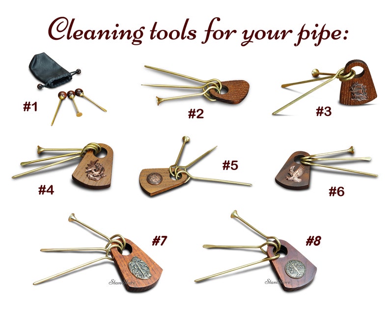 Tobacco smoking pipe TAMPER & CLEANING Tools Road Set for Etsy