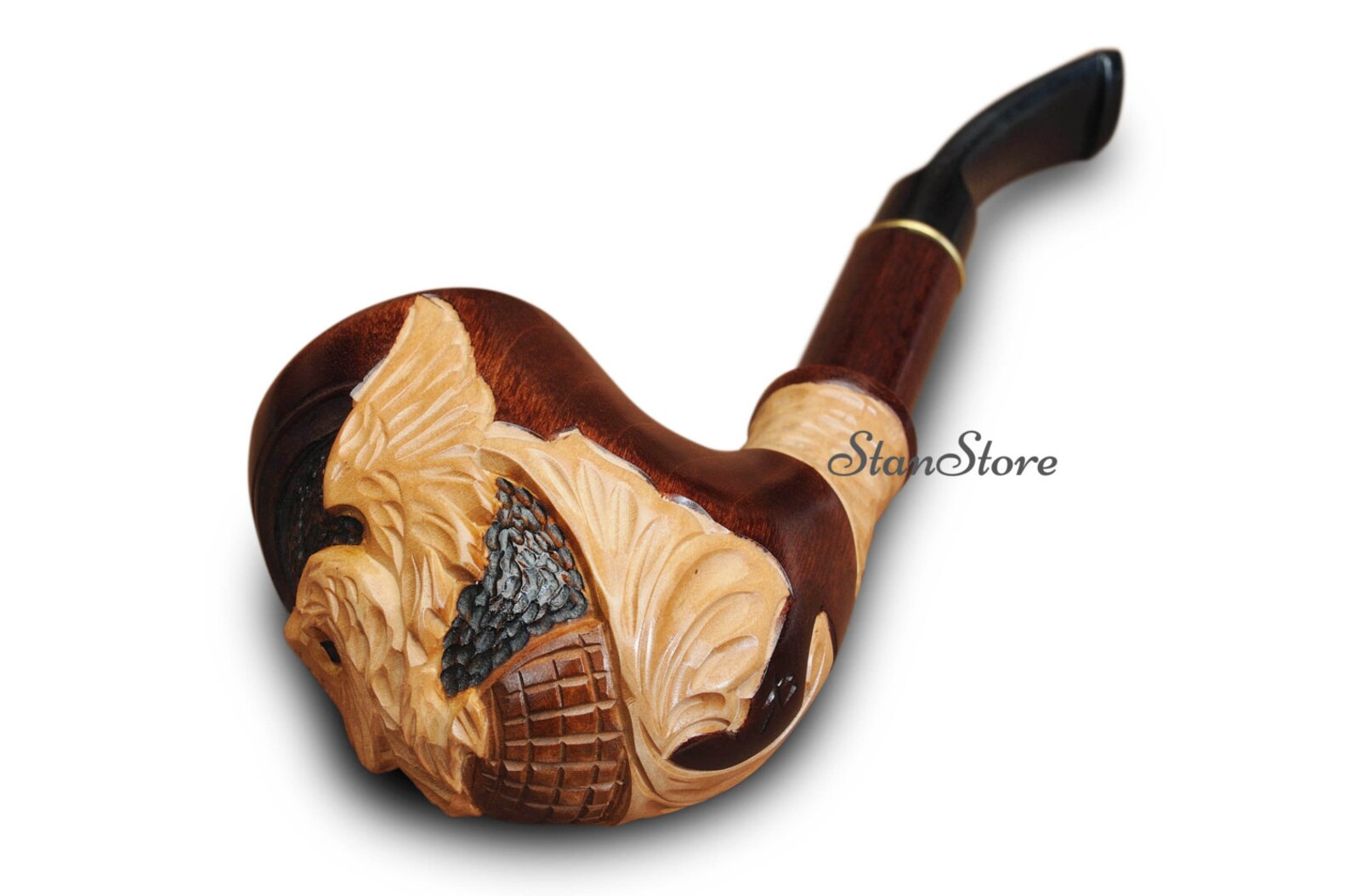 HAND CARVED Smoking Pipe Tobacco Pipe EAGLE Wooden Pipe Etsy