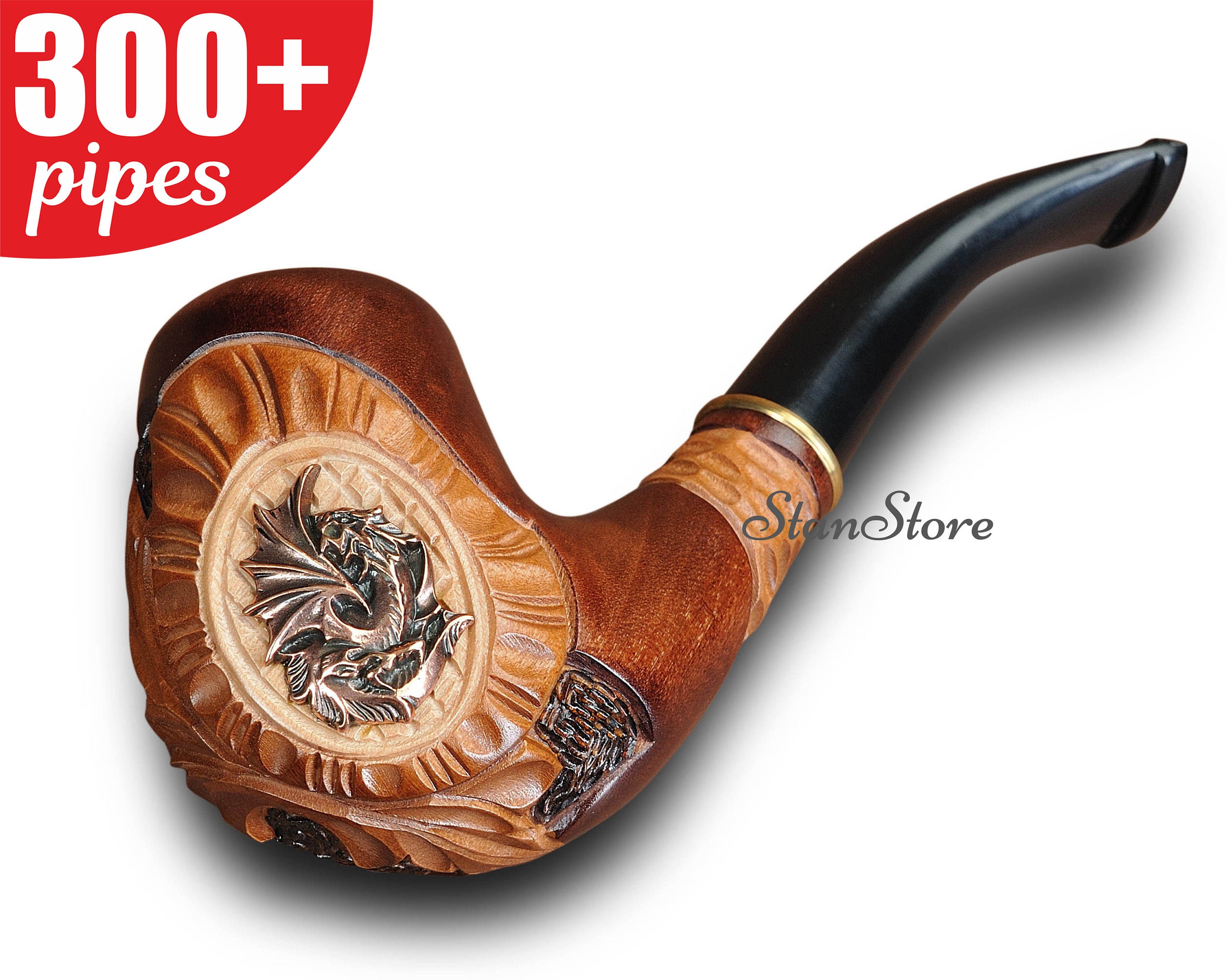 DRAGON Smoking Pipe Tobacco Pipe CARVED Pipe Wooden Pipe Etsy