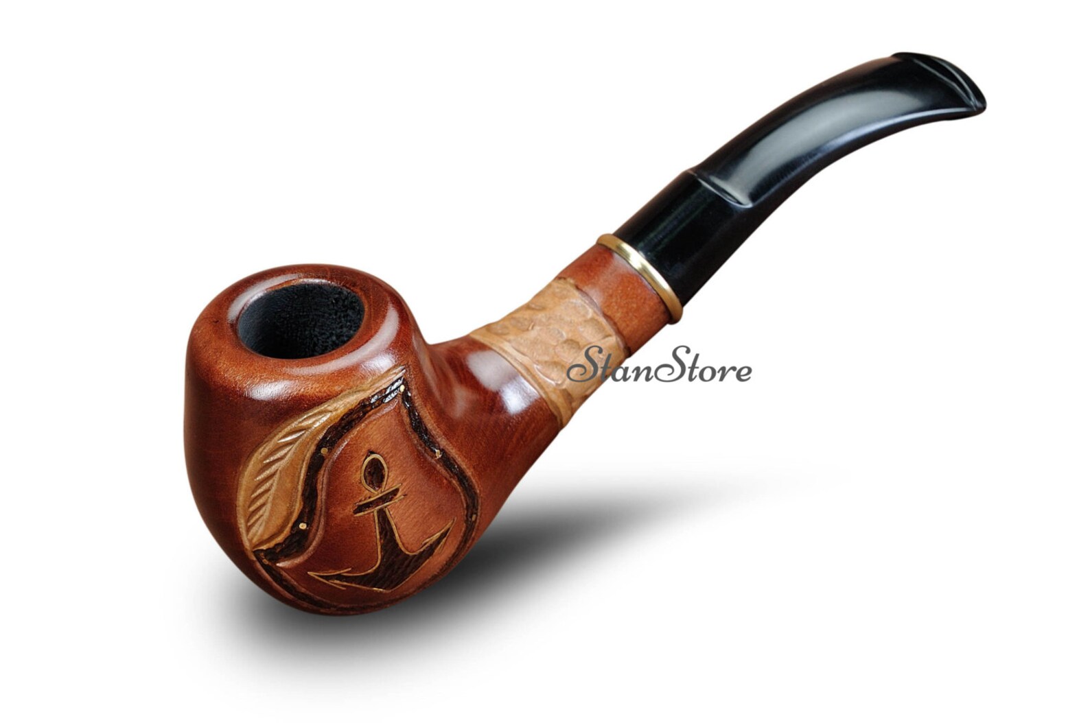 Hand Carved ANCHOR Smoking pipe Wooden Pipe Tobacco pipe Etsy