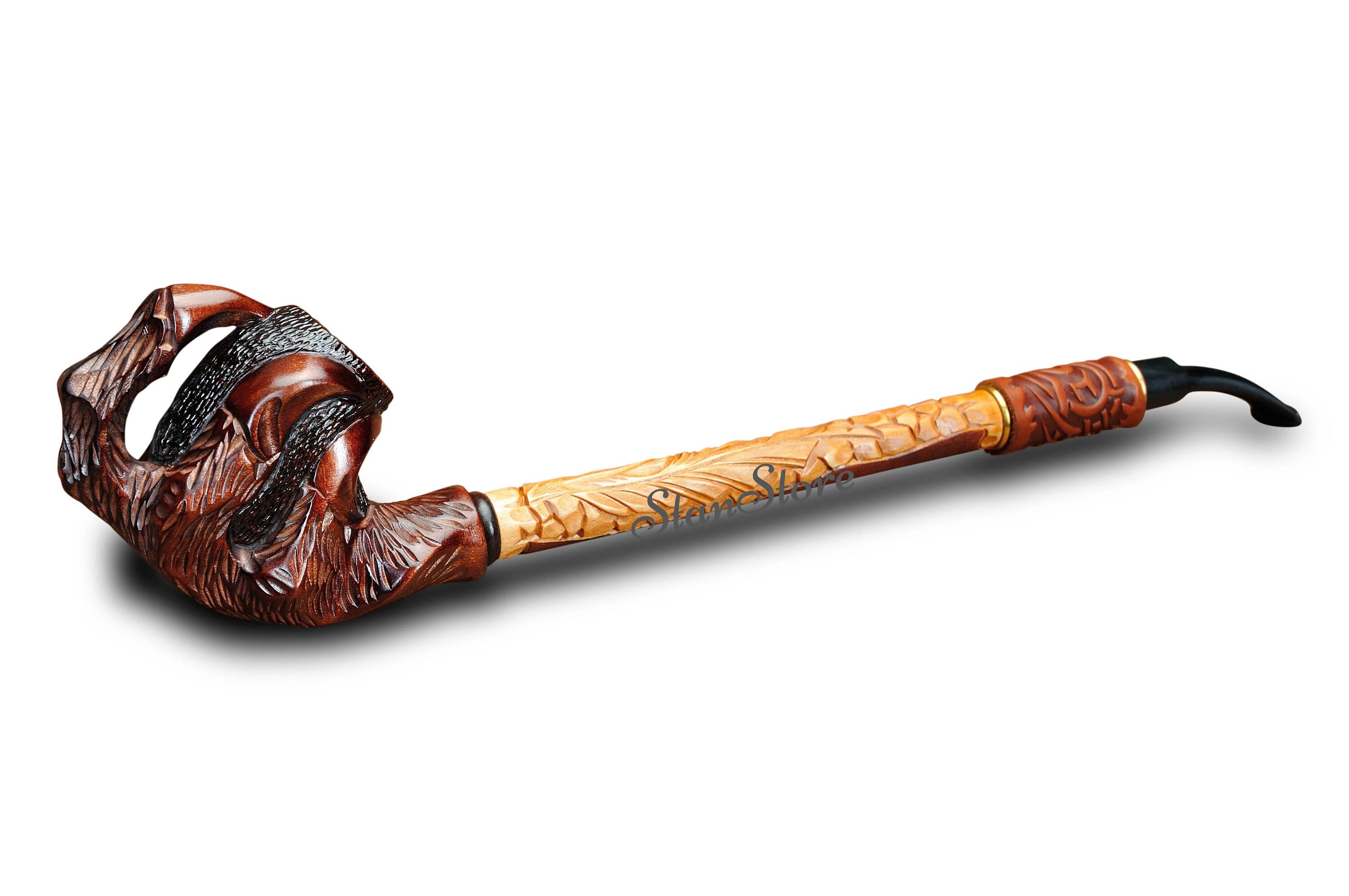 VIP Dragon Claw Tobacco Pipe EXTRA LONG Smoking Pipe Wooden Etsy