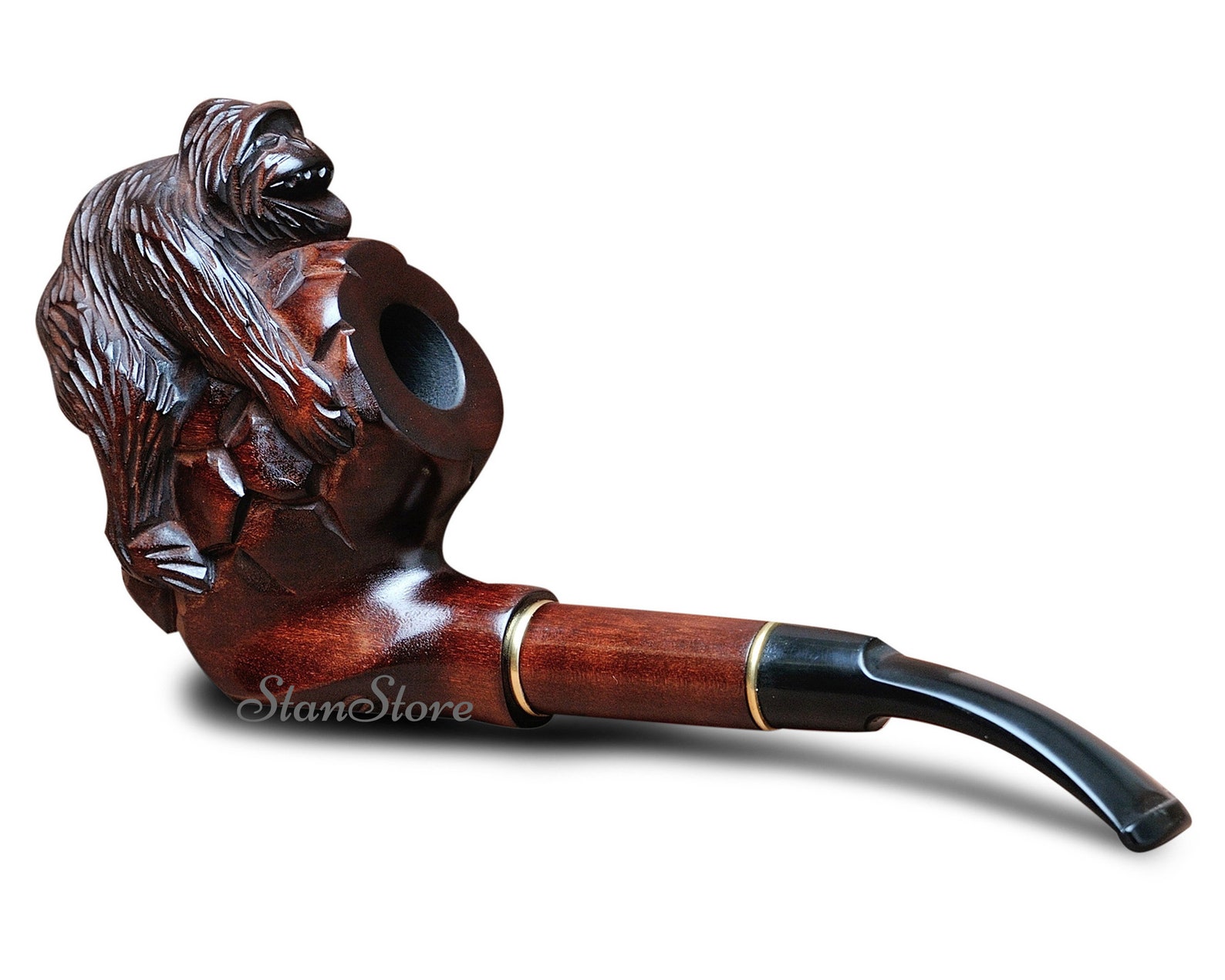 MONKEY Hand Carved Smoking PIPE Wooden Pipe Tobacco Pipe Etsy