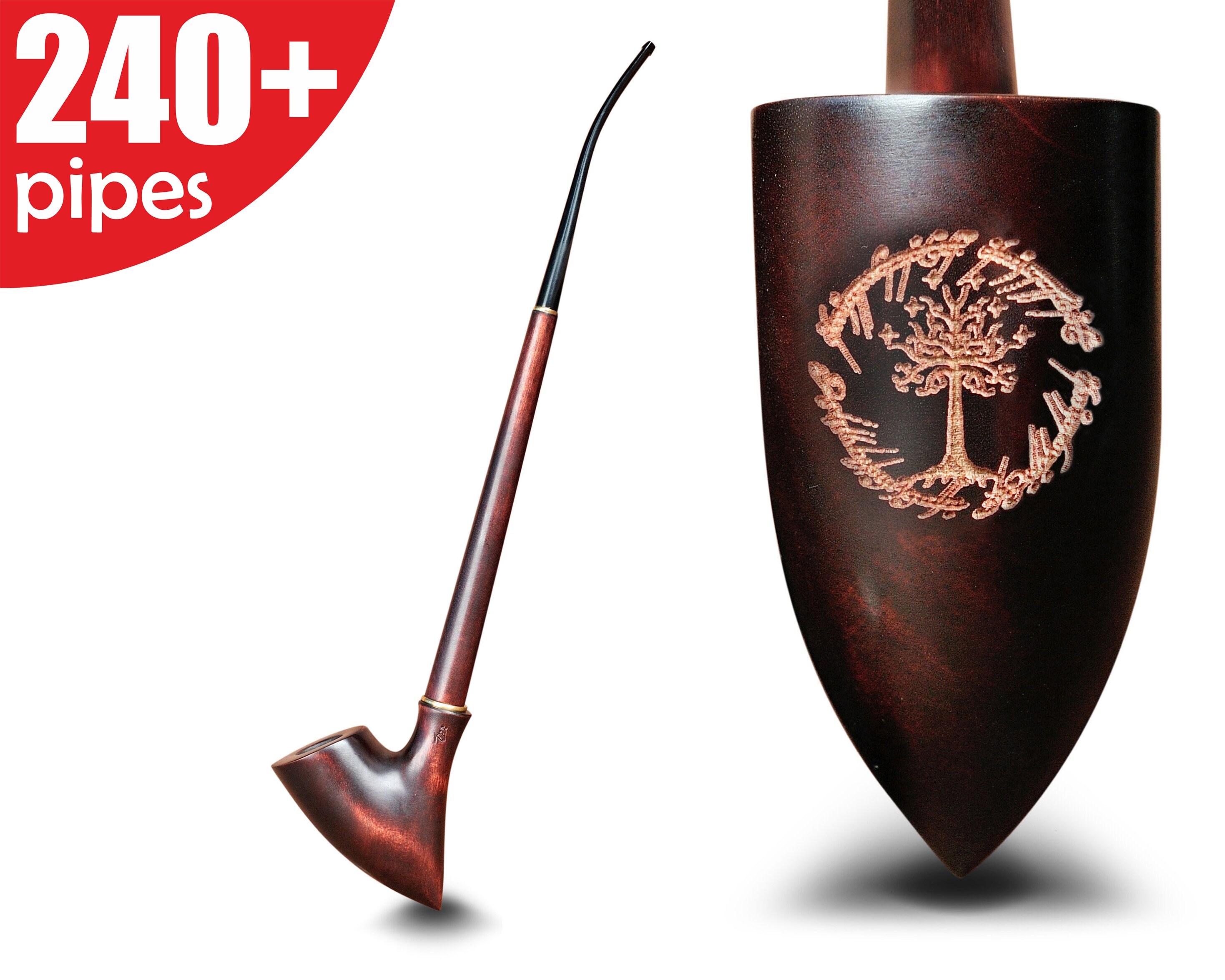 Engraved Smoking pipe for Tobacco pipe with Long Stem Etsy