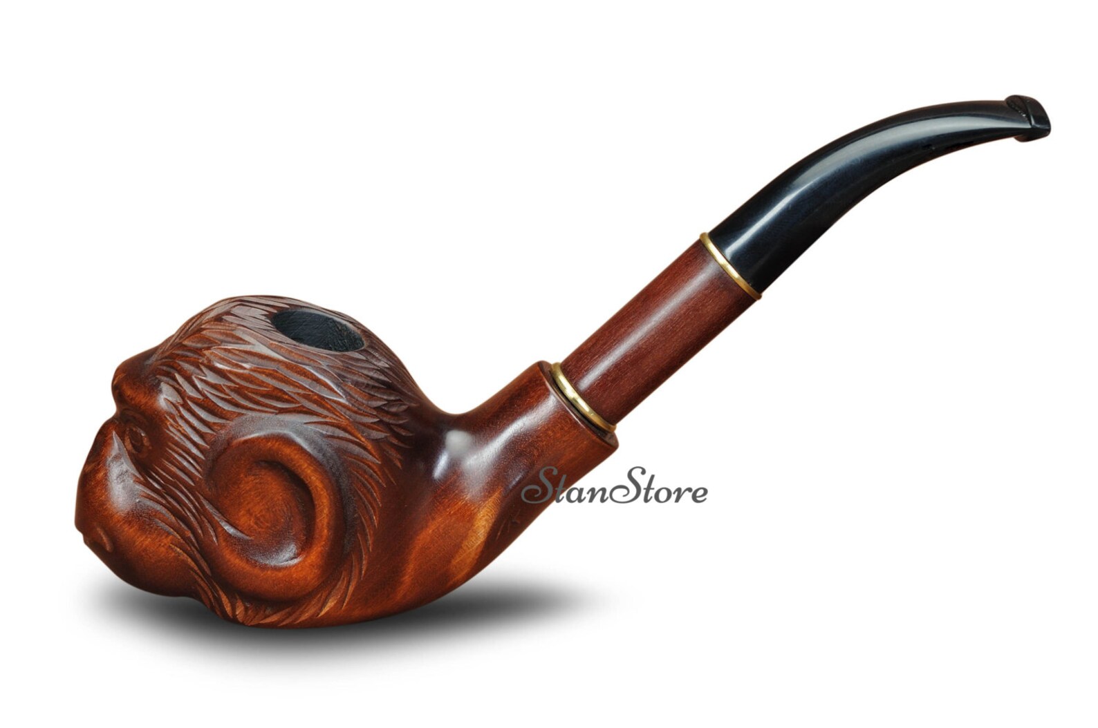 MONKEY Hand Carved Smoking PIPE Wooden Pipe Tobacco Pipe Etsy