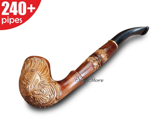 Long Churchwarden Golden Eagle Smoking Pipe Tobacco Pipe Bachelor Party Gifts Wedding Groomsmen Gift Ideas Birthday Gifts Custom Engraving