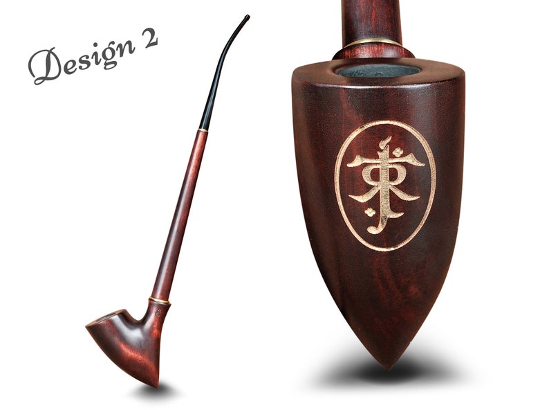 Engraved Smoking pipe for Tobacco pipe with Long Stem Etsy