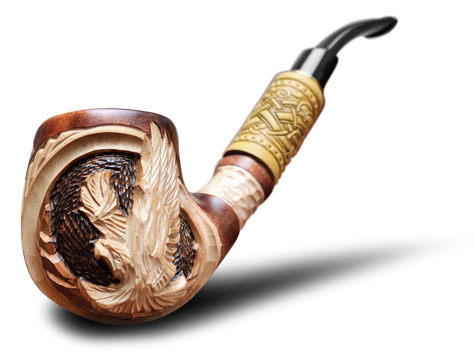 HAND CARVED Smoking pipe EAGLE Tobacco Pipe Wooden Pipe Etsy