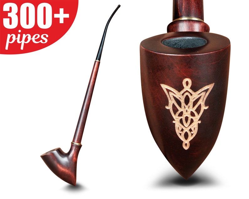 LONG Stem Pipe for Tobacco pipe Smoking Pipe Elegant wooden Etsy