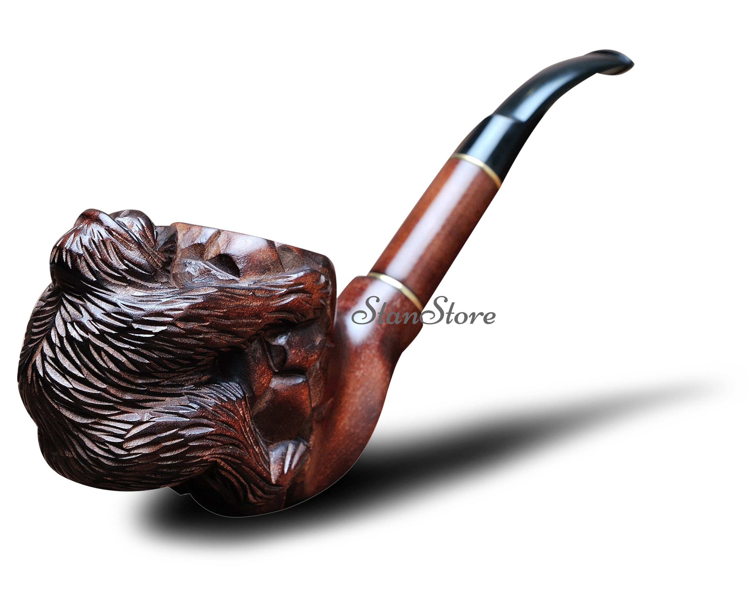 MONKEY Hand Carved Smoking PIPE Wooden Pipe Tobacco Pipe Etsy
