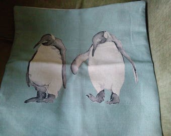 Penguin Cotton/Linen cushion cover