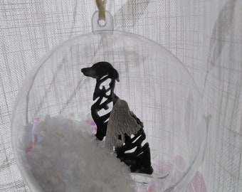 Memory Greyhound/whippet bauble