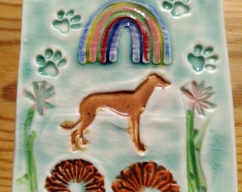 Rainbow bridge porcelain plaque