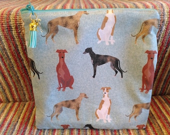Greyhound zipped pouch
