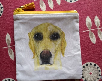 Labrador zipped purse