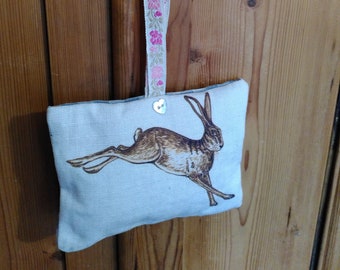 Lavender scented hanging sachet with a hare