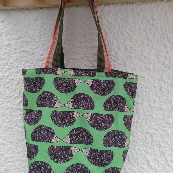 Hedgehog cotton tote bag