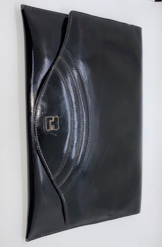 Ted Lapidus black patent leather clutch - image 5