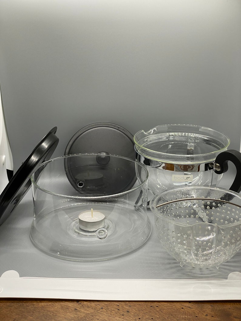 Denmark Bodum Chambord Teapot and Warmer Etsy