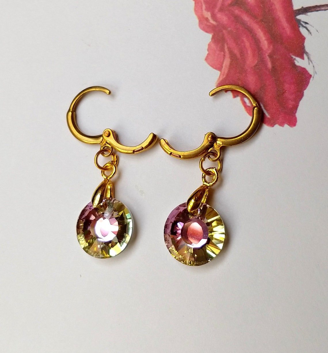 swarovski sun earrings