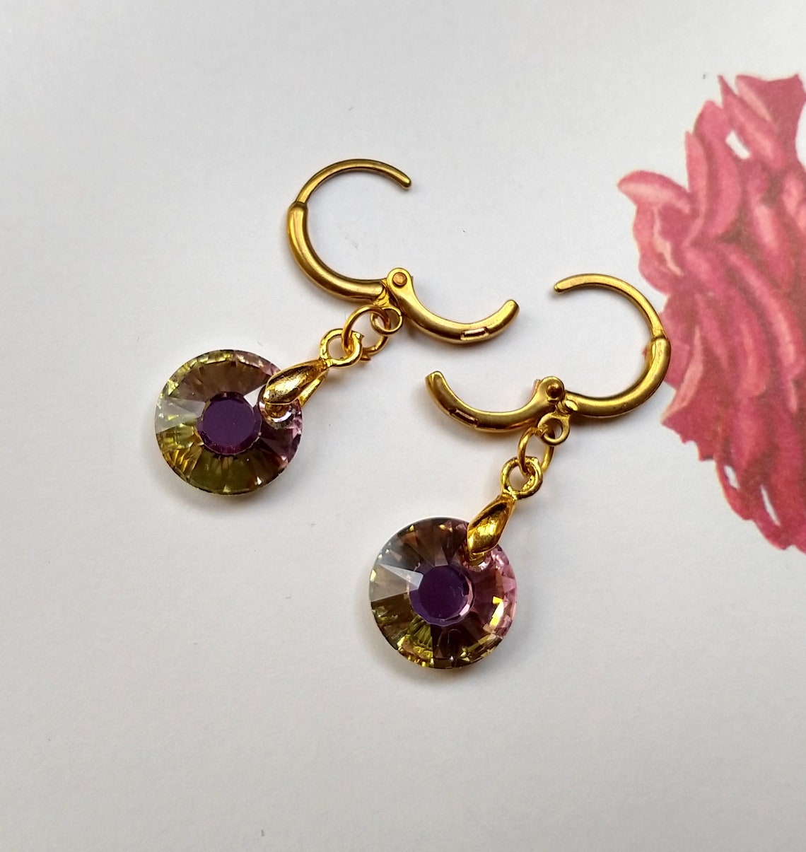 swarovski sun earrings