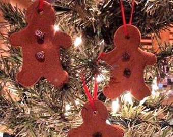 PRiMiTiVE// COLONIAL 5pc Gingerbread Man Blackened BeesWax Ornies CHRISTMAS