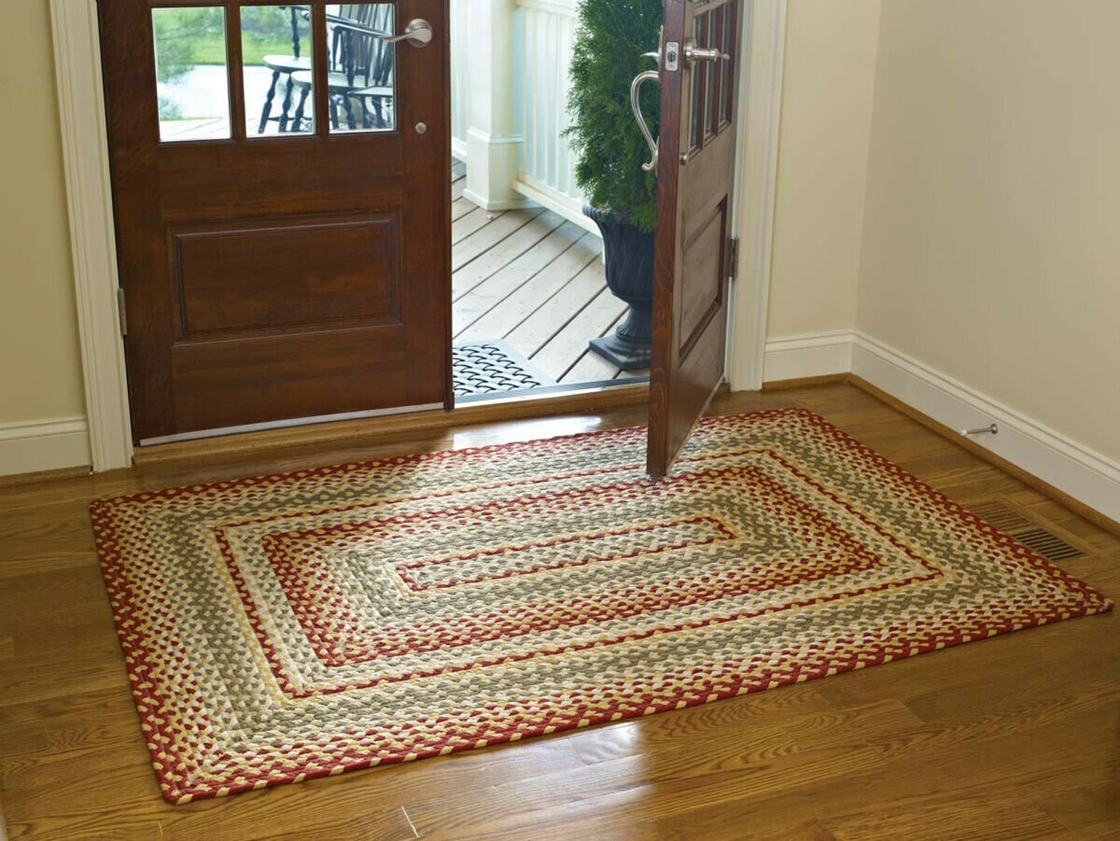 Country/farmhouse Mill Village Braided Rectangle Rug Etsy
