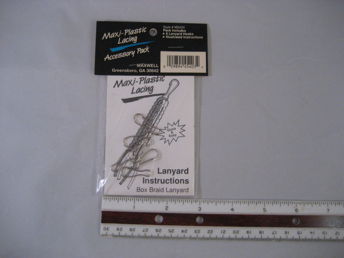 Plastic Lacing Kit Lanyard Hooks Box Braid Instructions Box Etsy